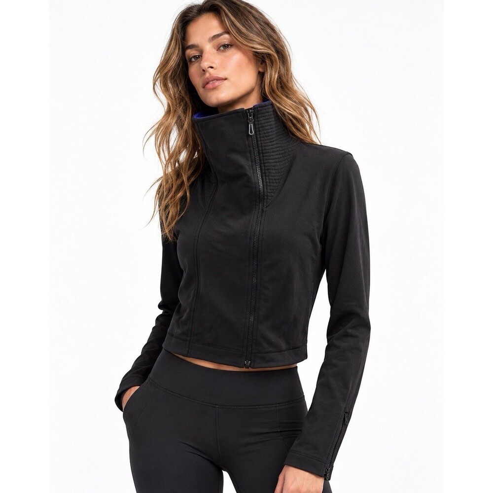 Lululemon Find Your Bliss Reversible Jacket Black Blue Purple Size 12